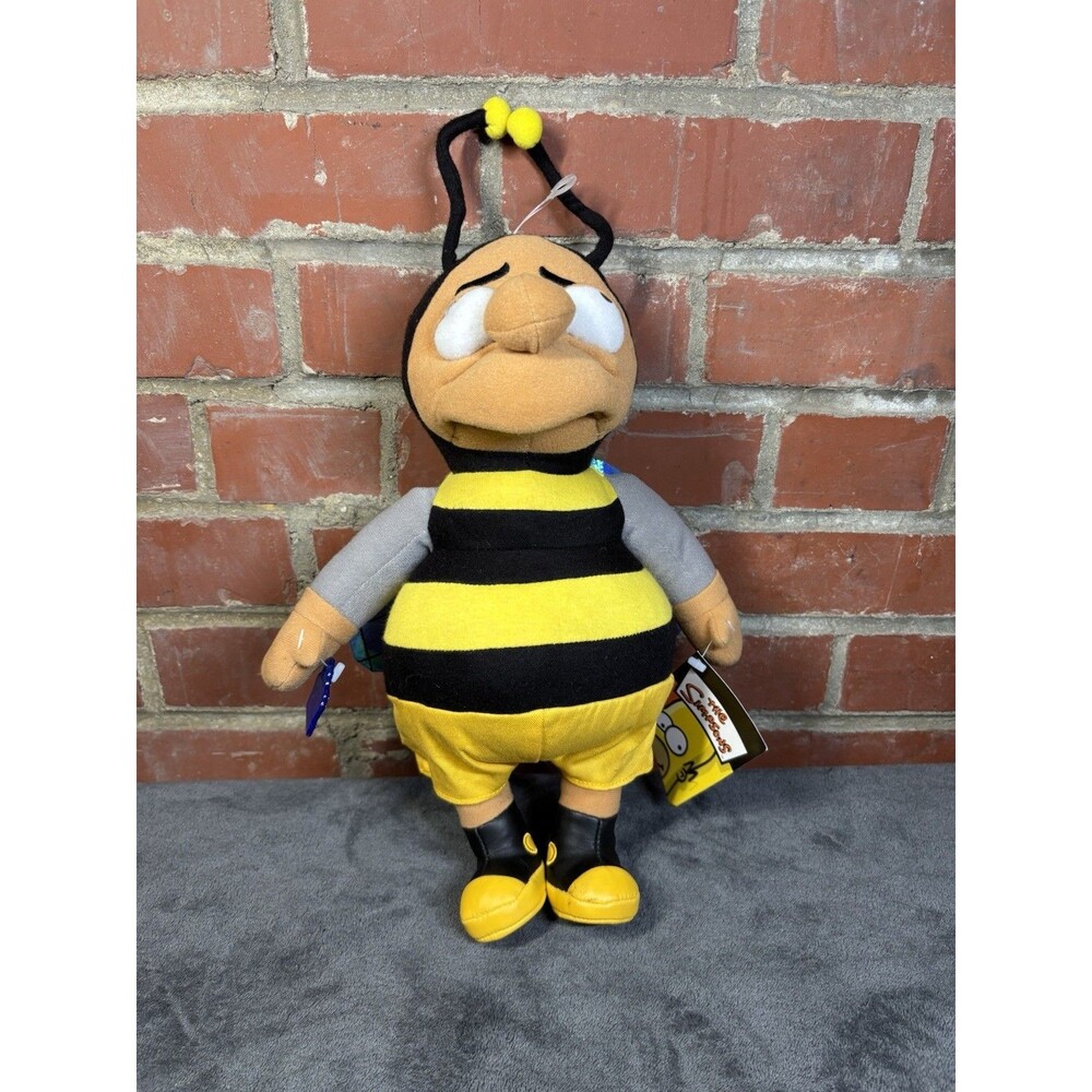 Vintage Y2k Plush Bumblebee Man Doll Toy With Tags Applause The Simpsons